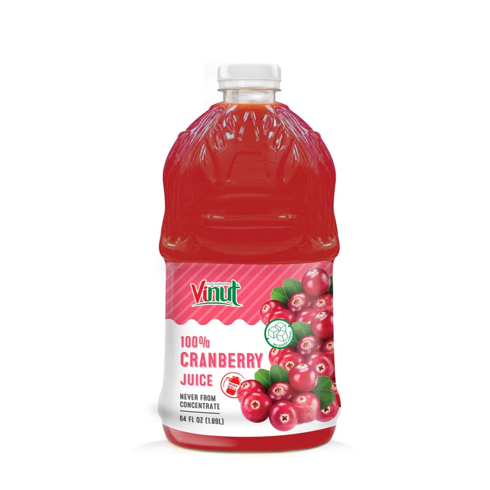 Vinut 100% Cranberry Juice, Never From Concentrate, PET Bottle, 64 fl oz 1.89 L