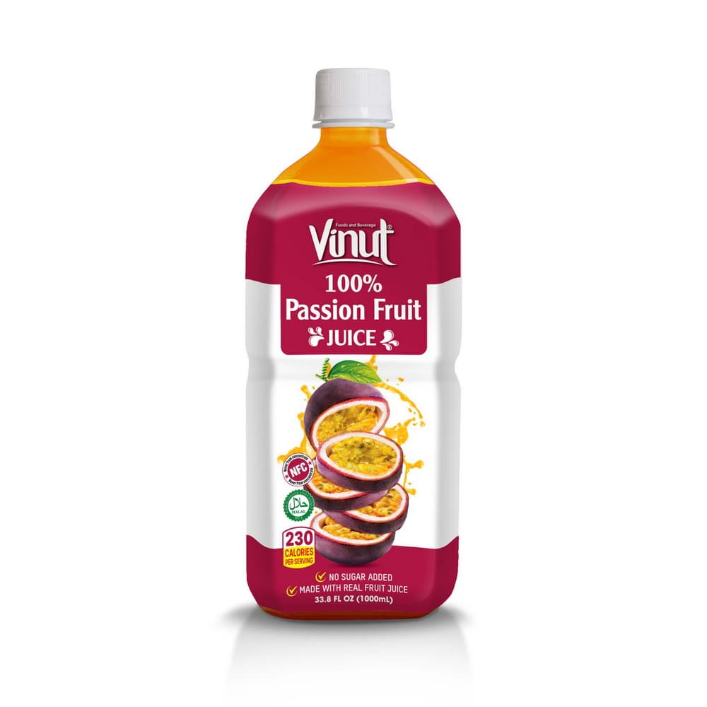 VINUT 100 % Passionsfruchtsaft, nicht aus Konzentrat, ohne Zuckerzusatz, 33.8 fl oz 1000 mL