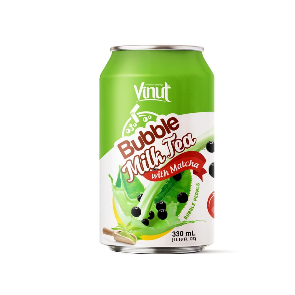 Vinut Bubble Milk Tea with Matcha, Can, 11.16 fl oz 330 mL