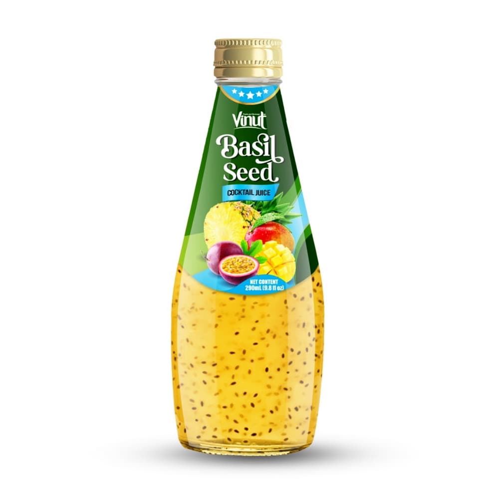 Vinut Cocktail Basil Seed Juice, Glass Bottle, 9.8 fl oz (290 mL)