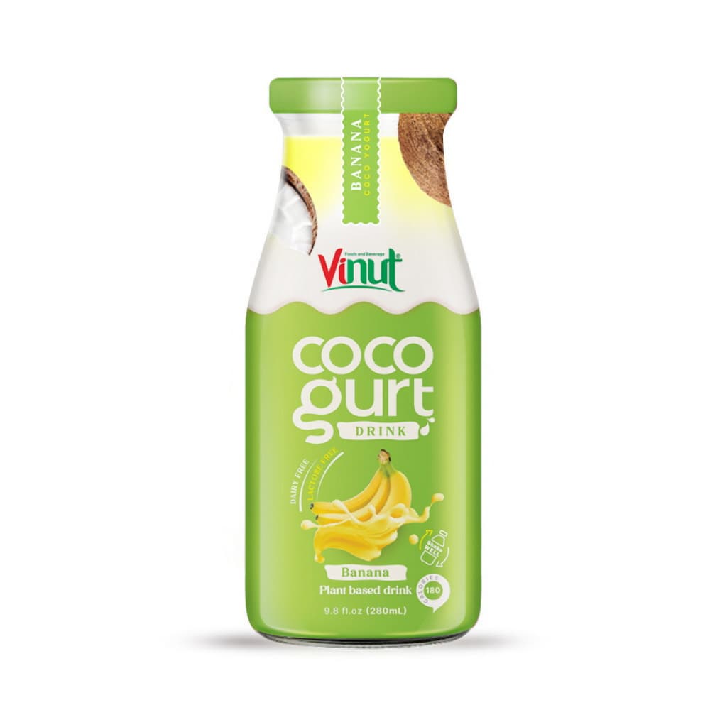VINUT Cocogurt GetrÀnk Banane, 280 mL Glasflasche