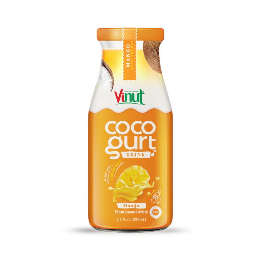 VINUT Cocogurt Getränk Mango, 280 mL Glasflasche