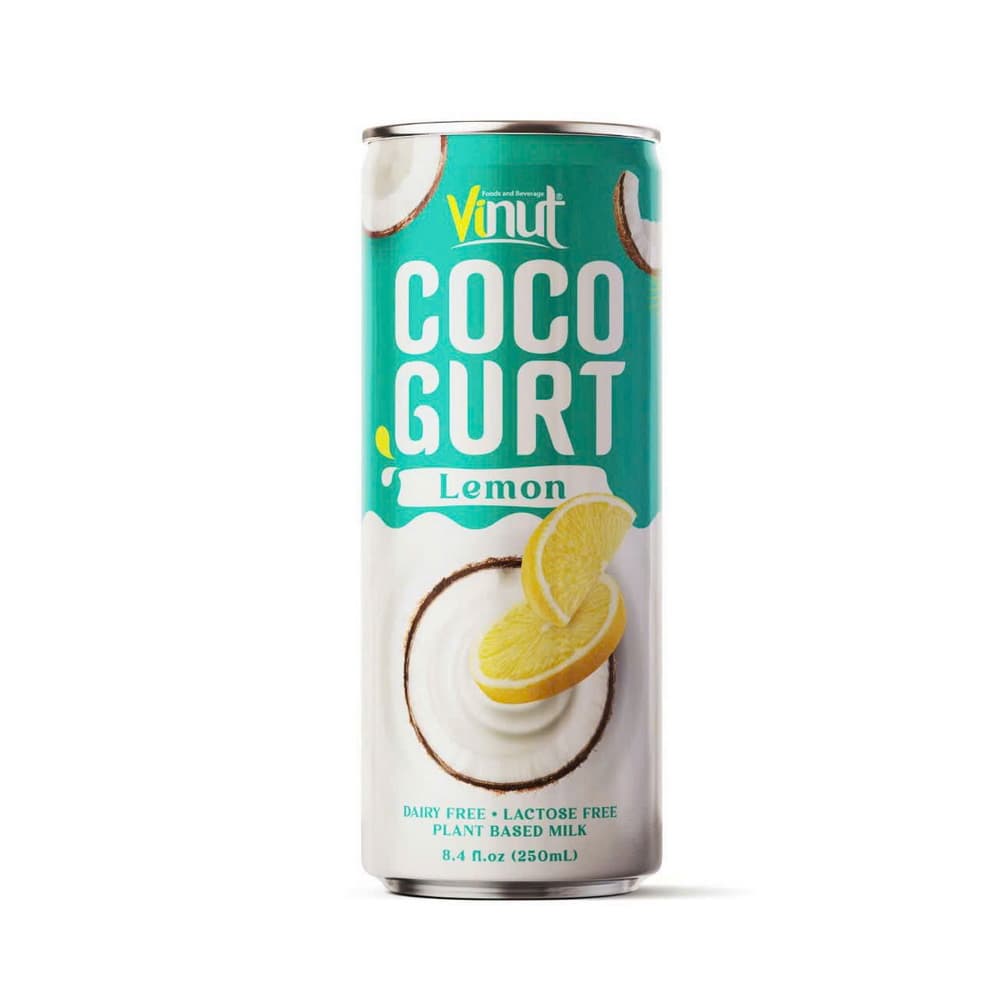 VINUT Pflanzliches Cocogurt Getränk Zitrone, 250 mL Dose