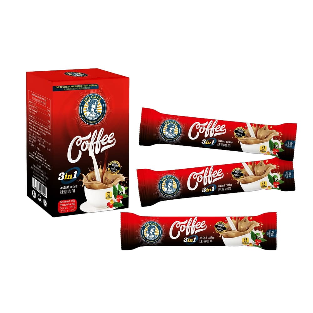 Vinut Coffee 3in1, Instant Coffee, Box (20 Sachets x 16g), (320g)